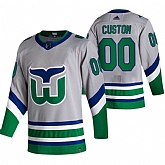 Carolina Hurricanes Customized Gray Adidas 2020-21 Reverse Retro Alternate Jersey,baseball caps,new era cap wholesale,wholesale hats